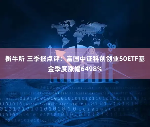 衡牛所 三季报点评：富国中证科创创业50ETF基金季度涨幅6498%